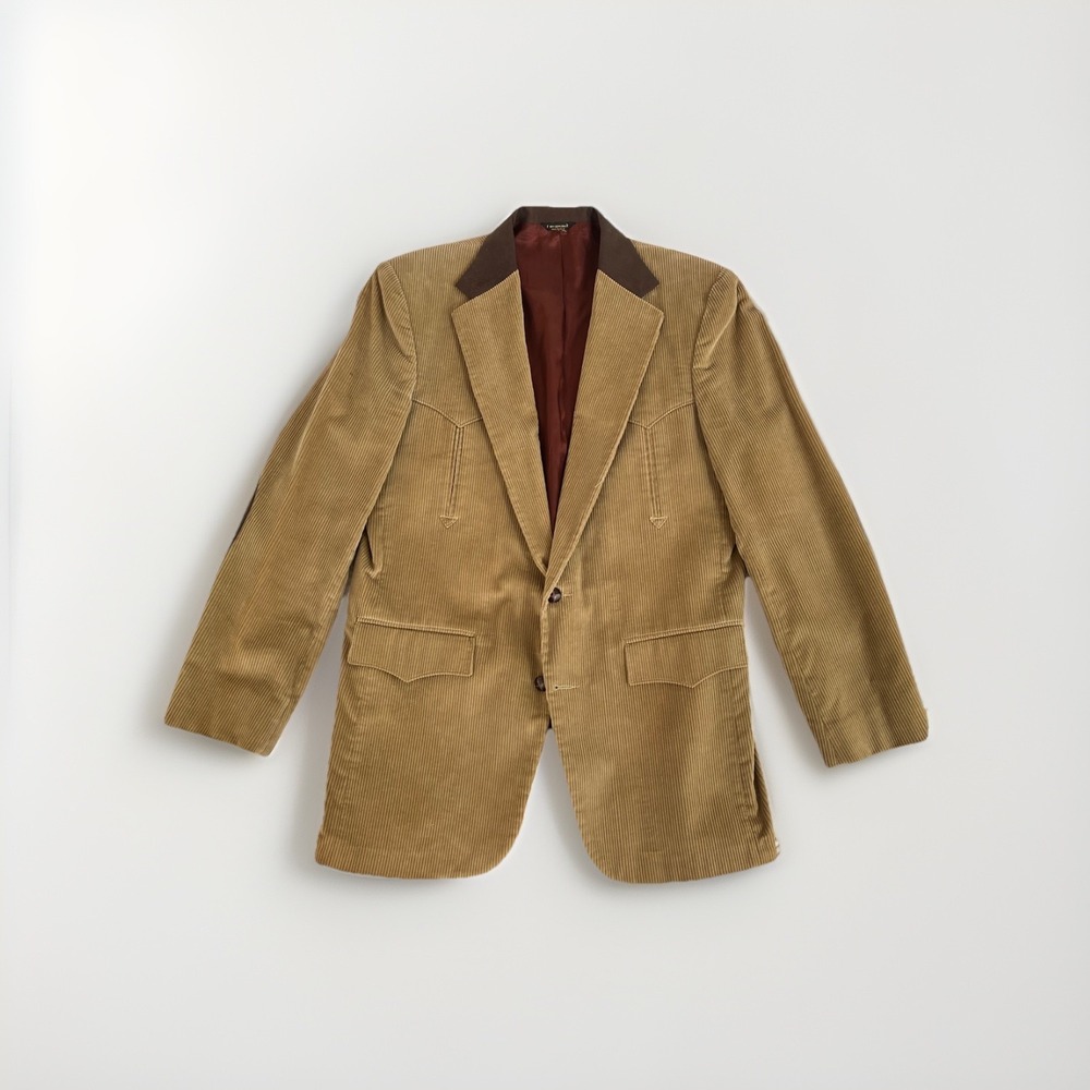 Vtg Pagano West Rodeo Western Cowboy Rockabilly Coat Blazer Jacket Corduroy 42L